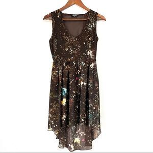 Shine U. S. A Women’s Galaxy Print Asymmetrical Dress Size S